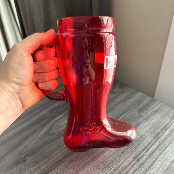 Molson Canadian beer brewery glass stein boot 32 oz "I am Canadian" - Picture 11 of 13